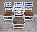 set of 4 ladderback chairs